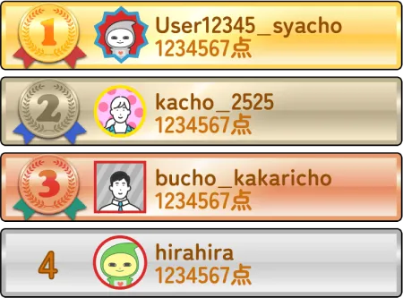 ランキング機能イメージ